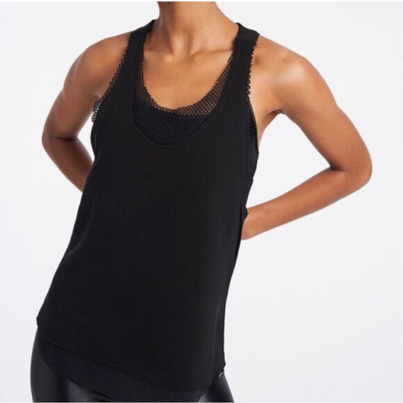 Koral Villa Mesh Racerback Tank Size Medium Black - Picture 2 of 14